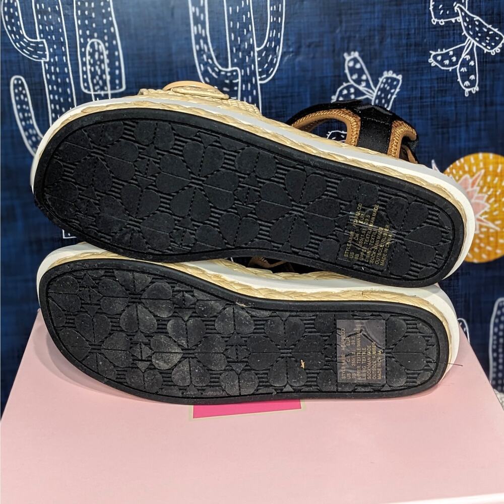 Kate Spade Acapulco Raffia Platform Sandals Natural Gingerbread Women's Size 9B - Picture 11 of 12